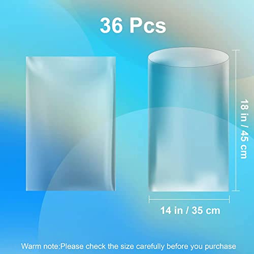 AOUKAR Shrink Wrap Bags for Gift Baskets 36Pcs 14x18 Inches Chear PVC Heat Shrink Bags Cellophane Wrap for Packaging Large Bags