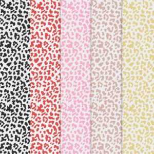 kavoc 100 sheet leopard print tissue paper assorted colors trendy wrapping tissue paper for gift bouquet clothing shoes wrapping and diy scrapbook craft,14 x 20