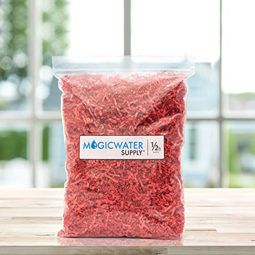 MagicWater Supply Crinkle Cut Paper Shred Filler (1/2 LB) for Gift Wrapping & Basket Filling - Red