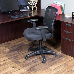 Evolve 33" x 44" Clear Office Chair Mat with Rounded Corners for Hard Floors, Made in The USA, 15B50630