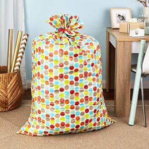 Hallmark 56" Jumbo XL Plastic Gift Bag (B is for Baby, Multicolor Dots) for Baby Showers, New Parents and More