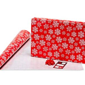 American Greetings Christmas Wrapping Paper Set with Cut Lines, Red, Black and White, Plaid, Reindeer and Snowflakes (4 Rolls, 7 Bows, 30 Gift Tags, 120 sq. ft.)