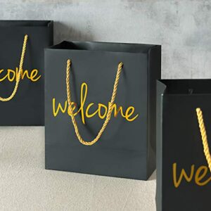 Crisky Black Gold Welcome Bags for Wedding Favor Bags
