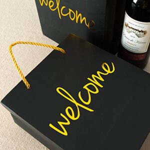 Crisky Black Gold Welcome Bags for Wedding Favor Bags