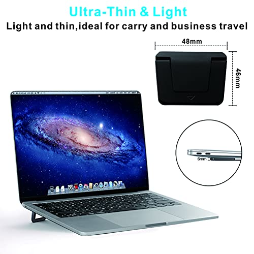 Self-Adhesive Mini Portable Laptop Stand, Invisible Computer Stand, Foldable Ergonomic Desktop Stand, Compatible with MateBook X pro, D14, MacBook Air Pro,XPS,More 10-17inch Laptop, Tablets, iPad