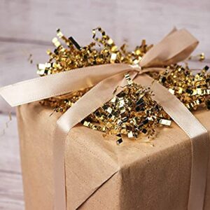 MagicWater Supply Crinkle Cut Paper Shred Filler (4 oz) for Gift Wrapping & Basket Filling - Gold Metallic