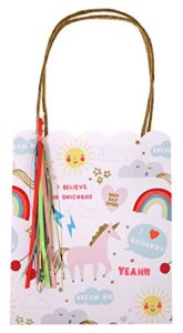 meri meri, rainbow & unicorn party bags, birthday, party decorations