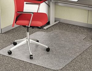 qmake office desk chair mat for carpet floor low pile pvc protection anti-slip floor mat carpeted chair mat clear,48 x 36