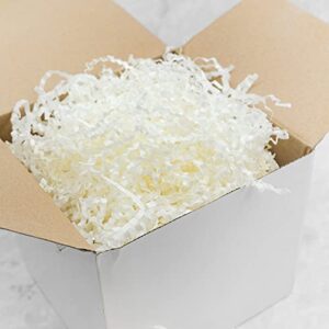 AIRGAME Crinkle Cut Paper Shred Filler (1/2 LB) for Gift Wrapping & Basket Filling - Creamy White