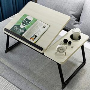 laptop desk for bed,asltoy laptop bed tray table,foldable lap desk stand notebook desk adjustable laptop table for bed portable notebook bed tray lap tablet with cup holder
