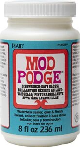 mod podge dishwasher safe waterbased sealer, glue and finish (8-ounce), cs15059 gloss, 8 ounce