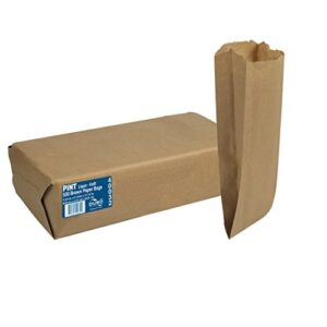 General LQPINT500 Pint Paper Liquor Bag, 35lb Kraft, Standard 3 3/4 x 2 1/4 x 11 1/4, 500 Bags