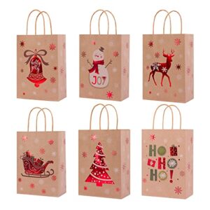 suncolor 24 pack small christmas gift bags with handle