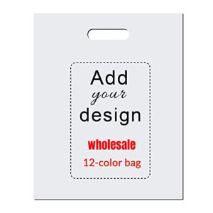cihomia 50-500pcs custom merchandise bag with die cut handle personalized party gift retail bags (8 * 10.5 inch)