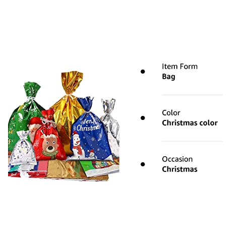 Christmas Gift Bags-41 PCS For Holiday Gift Assorted Sizes Bulk (Large Medium Small)