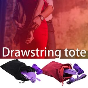 Aiend Double Fleece Lint Drawstring Beams Storage Bag for Adult Sex Products Adult Game Toys