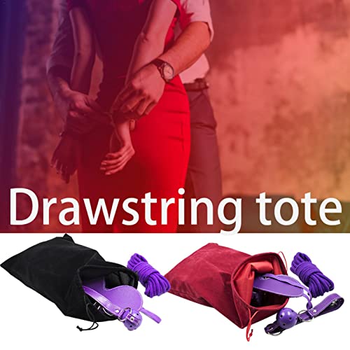 Aiend Double Fleece Lint Drawstring Beams Storage Bag for Adult Sex Products Adult Game Toys