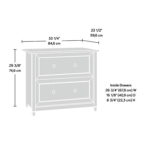 Sauder Edge Water Lateral File, Estate Black finish