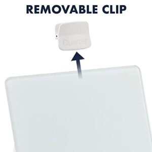 Quartet Glass Whiteboard Desktop Easel, 9" x 11", Dry Erase Surface, Clean Erase, Includes 1 Dry Erase Marker, White (GDE119)