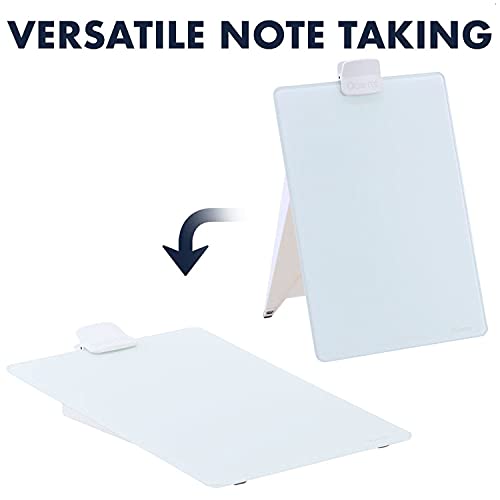 Quartet Glass Whiteboard Desktop Easel, 9" x 11", Dry Erase Surface, Clean Erase, Includes 1 Dry Erase Marker, White (GDE119)