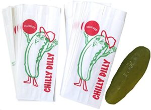 paper dill pickle sacks – red green white – 100 pack