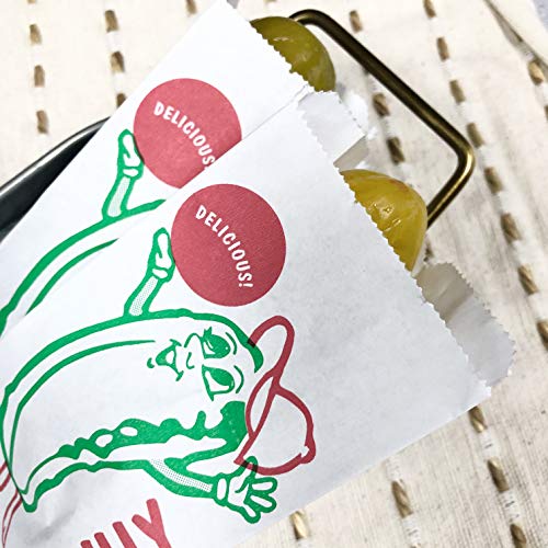Paper Dill Pickle Sacks - Red Green White - 100 Pack