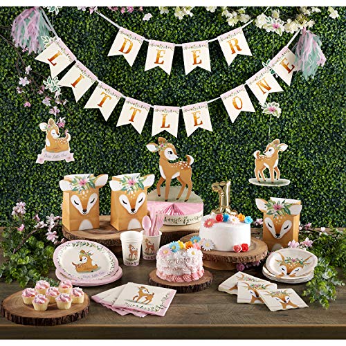 Little Deer Birthday Paper Treat Bags, 8 ct