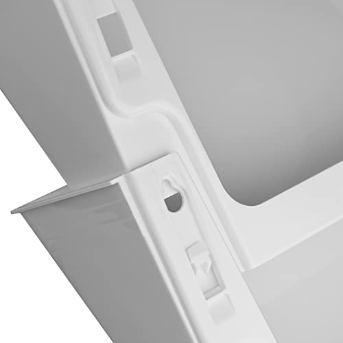 Acrimet Wall Mount Pocket File Organizer Holder (Hangers Included) (White Color) (2 Pack)