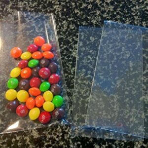 100 Pcs 5x7 (O) Clear Flat Cello/Cellophane Treat Bags Good for Bakery, Cookies, Candies