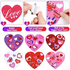 Zonon Total 402 Pieces Valentines Heart Doilies and Self-Adhesive Heart Foam Stickers Valentines Foam Heart Craft Set for Valentine's Day Wedding DIY Craft Supplies Ornaments
