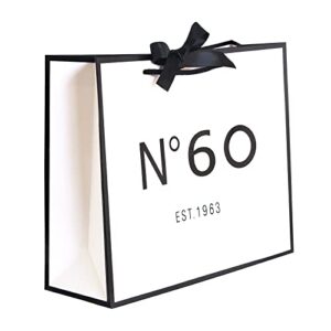 anfeng 60th birthday keepsake gift vintage bag for women 1963 mom novelty 60 year old party paper bags shopping tote idea sixty (medium size)