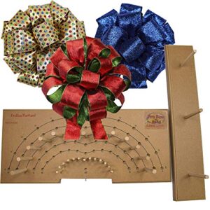 pro bow – the hand bow maker (large), patented – make custom 3 ribbon bows for holiday wreaths and more