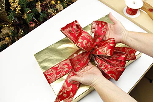 Pro Bow - The Hand Bow Maker (Large), Patented - Make Custom 3 Ribbon Bows for Holiday Wreaths and More