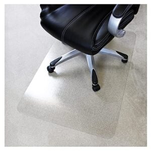 marvelux enhanced polymer eco-friendly office chair mat for low and standard pile carpeted floors 36″ x 48″ | rectangular carpet protector, transparent | shipped flat | multiple sizes