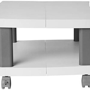 Safco Products Wave Underdesk Printer Stand 1861GR, Gray Powder Coat Finish, Swivel Wheels for Mobility, 50 lb. Capacity, Light Gray