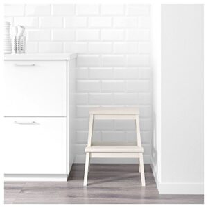 IKEA BEKVAM Home Indoor Solidwood Step Stool (White)