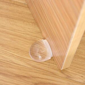 VIDELLY 3 Pieces Door Stopper Transparent Self-Adhesive Door Stopper Floor Wall Buffers Protector Acrylic Shower Door Stopper No Drilling for Home Office Protect Walls and Furniture, Clear, 4cm/1.57in