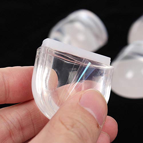 VIDELLY 3 Pieces Door Stopper Transparent Self-Adhesive Door Stopper Floor Wall Buffers Protector Acrylic Shower Door Stopper No Drilling for Home Office Protect Walls and Furniture, Clear, 4cm/1.57in