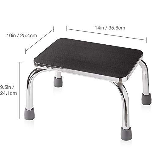 DMI Step Stool for Adults and Seniors, Heavy Duty Metal Stepping Stool for High Beds, Portable Foot Step Stool for Elderly, 250 lb Weight Capacity