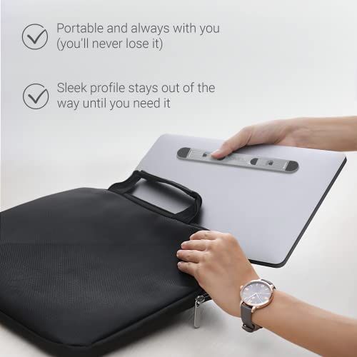 OVEL - Portable Laptop Stand and Keyboard Riser - Foldable Laptop Stand - Travel Laptop Stand - Keyboard Feet - Keyboard Stand for Desk - Ergonomic - Aluminum - Soporte para Laptop - Small / Folding