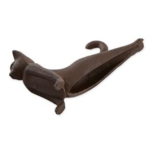 DII Cast Iron Door Stop Collection Heavy & Decorative Stopper, 6.25x2x4", Yoga Cat