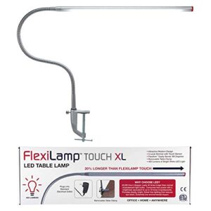 Americanails FlexiLamp Touch XL - LED Table Desk Lamp - Removable Clamp - Adjustable Lighting for Nail Stations - Manicure Table Light - Flexible Arm – 3 Brightness Levels - Touch Sensor - 400 Lumens