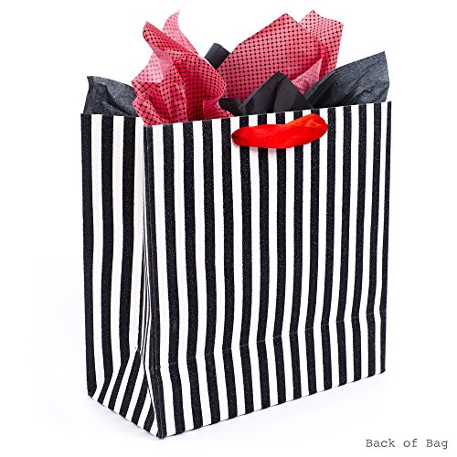 Hallmark Signature 10" Large Gift Bag with Tissue Paper (Red Bow) for Birthdays, Valentine's Day, Sweetest Day and More