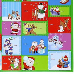 Rudolph The Rednosed Reindeer Peel and Stick Gift Tags, 300 Tags on 12 Sheets