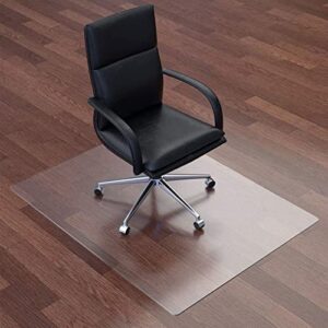 zijinjiaju office chair mat, 35″x47″ chair mat for hardwood floor – clear pvc desk chair mat for home office – rolling chair mat plastic mat under desk chair