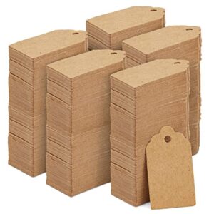 juvale 1000 pack kraft paper gift tags with holes, mini marking tags for merchandise, crafts, boutiques (0.95 x 1.75 in)