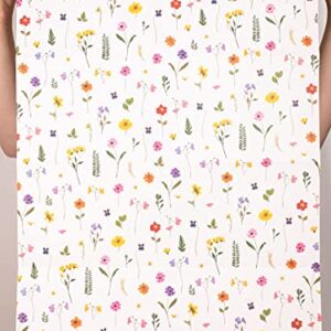 CENTRAL 23 - Floral Wrapping Paper - White Gift Wrap - For Women Girls - Pink Flowers - 6 GiftWrap Sheets For Her - For Wedding Birthday Easter Decorations - Recyclable - Made in the UK