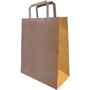 teutom gift bags – brown paper bags with handles – ultra resistant kraft 50 pack – (120 gr/m2) goody bags for any use – small medium large