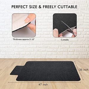 Chair Mat for Hardwood & Tile Floors,Office Computer Desk Mat Rolling Chair Mats,Low Plush Carpet Cushion,47" 36" Non-Slip Rugs Protect Home Offices Floors