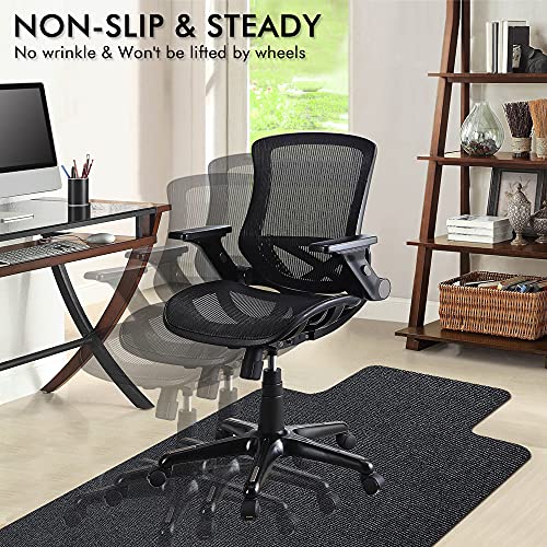 Chair Mat for Hardwood & Tile Floors,Office Computer Desk Mat Rolling Chair Mats,Low Plush Carpet Cushion,47" 36" Non-Slip Rugs Protect Home Offices Floors